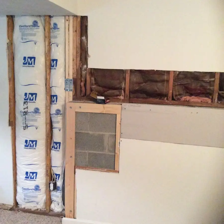 Wall insulation replacement during Contents Cleaning & Restoration in Orcutt
